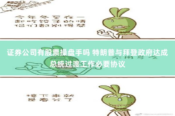 证券公司有股票操盘手吗 特朗普与拜登政府达成总统过渡工作必要协议